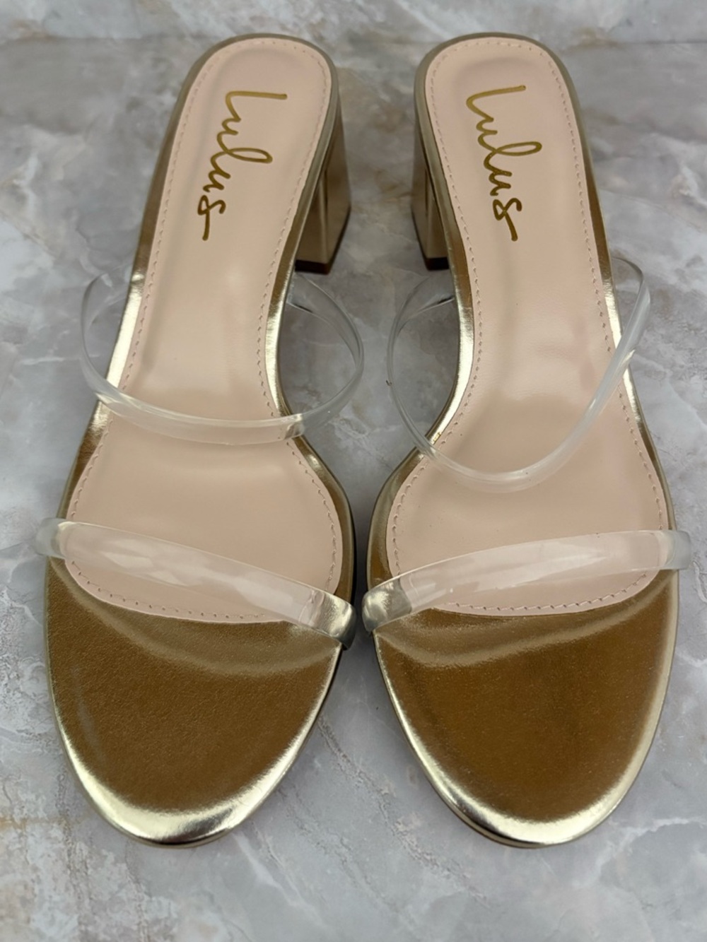 Lulu's Savina Gold Mules - Picture 2 of 14